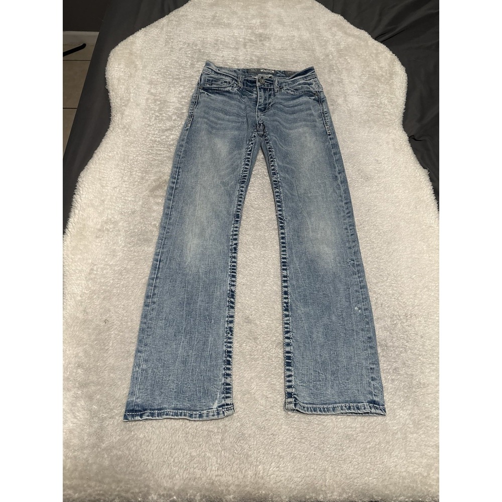 BKE Aiden Bootleg Mens Blue‎ Denim Jeans Size 26S 26x28 Pants Stretch